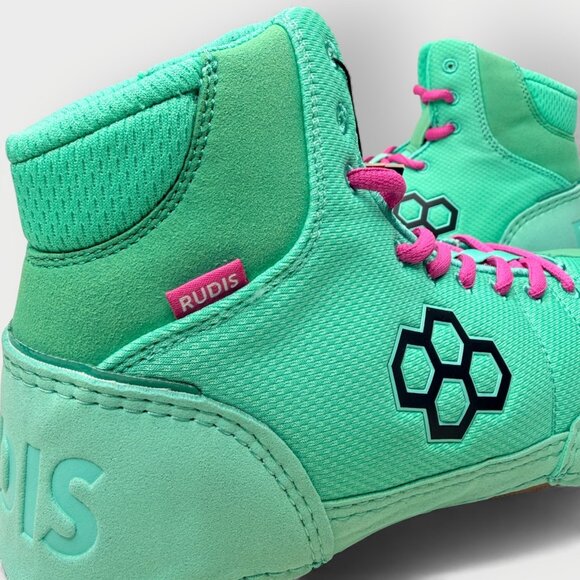 NEW Rudis Colt 3.0 Wrestling Shoes Men’s 11.5 Teal Green Mat High Top New w/Box - Picture 11 of 13